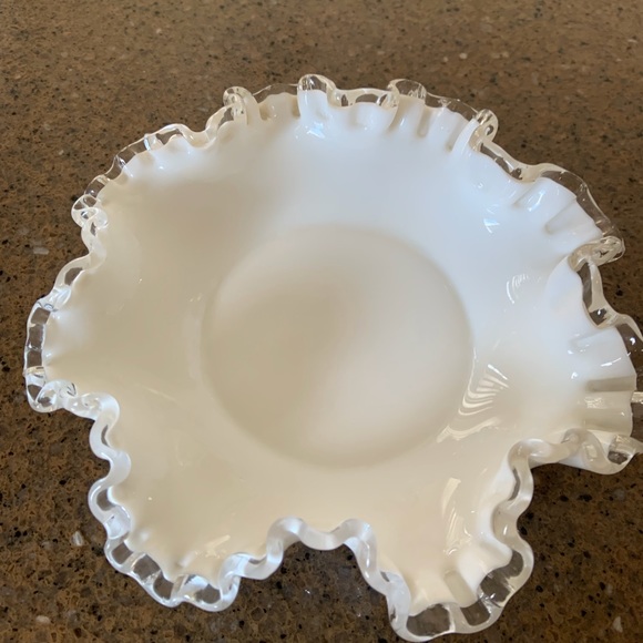 Fenton Other - Vintage Fenton Silver Crest milk glass dish.